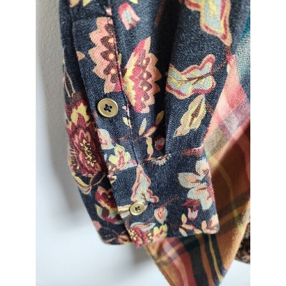 Soft Surroundings Icon Print Mix Tunic Shirt Black Thrush Sz M NWT *Flawed* - Picture 4 of 14